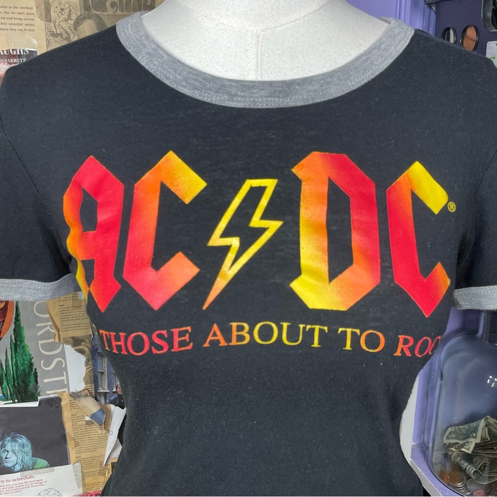 AC/DC For Those About To Rock Ringer Tee - Picture 2 of 6